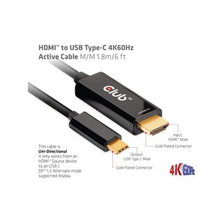 CLUB3D CAC-1334 Cavo attivo HDMI USB-C 4K