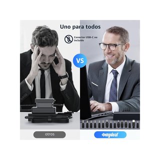 Cargador portátil universal 90W con 15 conectores