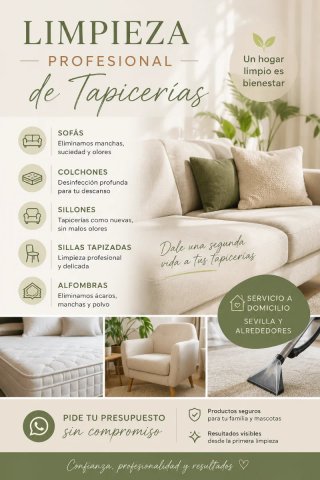 Limpieza de sofas,cochones y alfombras a domicilio