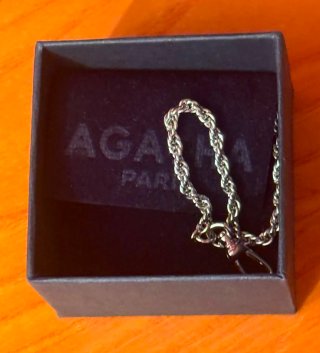 Pulsera plata Agatha Paris Cadena Cadena cuerda