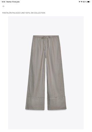 Conjunto Lino Zara ZW COLLECTION