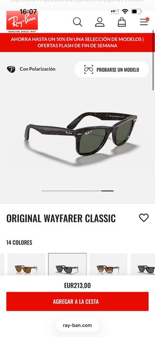 Gafas de sol Ray-Ban hombre