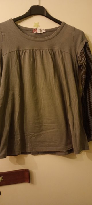 Camiseta manga larga gris Green Coast Talla S