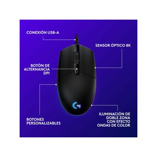 Logitech G203 LIGHTSYNC ratón gaming rgb