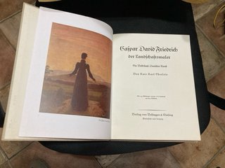 libro di arte tedesco su Caspar David Friedrich