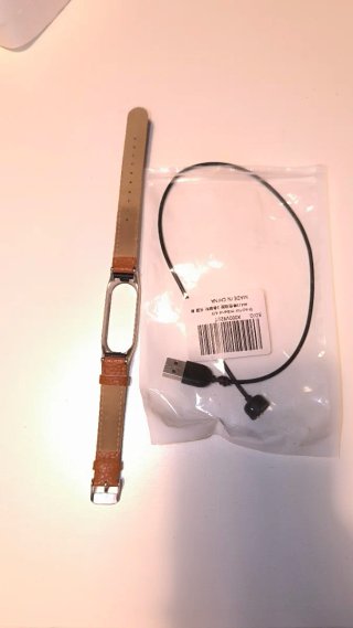 Correa cuero marrón y cargador Mi Band 3/4