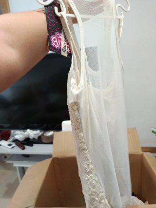 Blusa colombiana de fiesta dorado y blanco