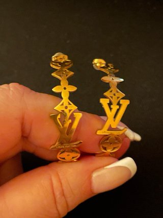 Orecchini Louis Vuitton dorati