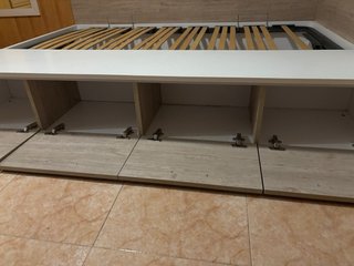 Cama de 90 canapé con almacenaje y puertas