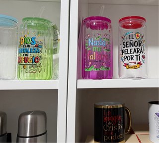 tazas, vasos y termos con mensajes inspiradores