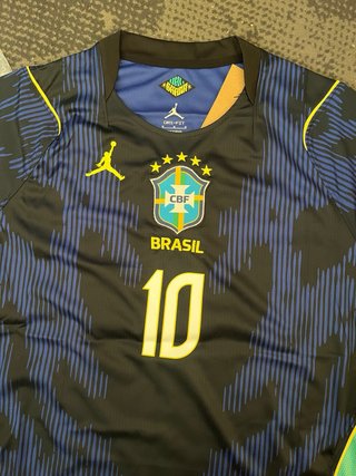Camiseta Brasil Jordan Neymar #10 Negra Nueva