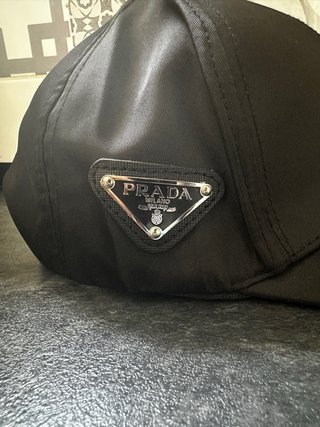 Gorra Prada Negra Nylon/Algodón