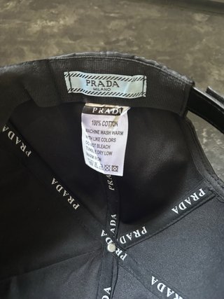 Gorra Prada Negra Nylon/Algodón