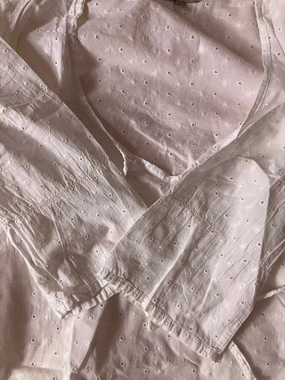 Camicia cotone pizzo bianca