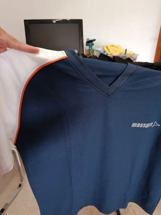 Camiseta Masspro Azul y Blanca