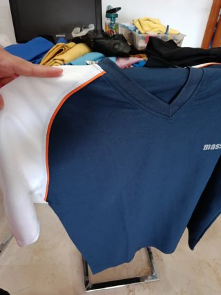 Camiseta Masspro Azul y Blanca