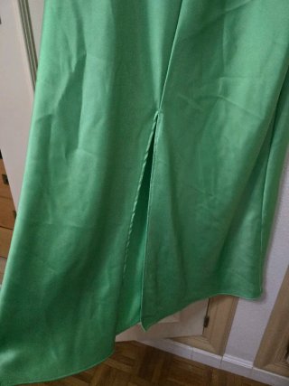 Vestido verde Zara balconete