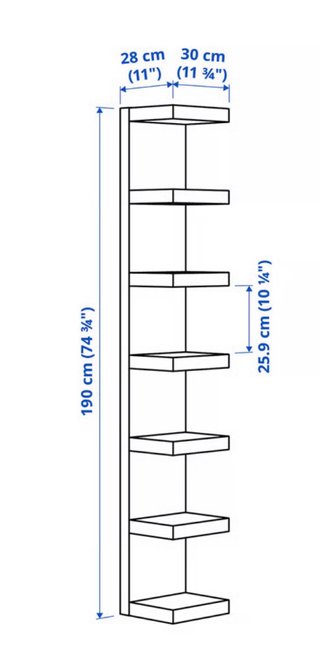 Estantería Pared IKEA LACK 30x190 Una 50€ y 4 160€