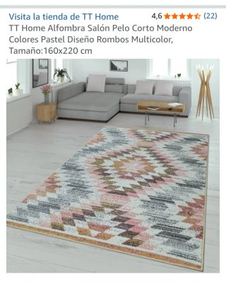 Tappeto TT Home Salone Diamanti Pastello 160x220