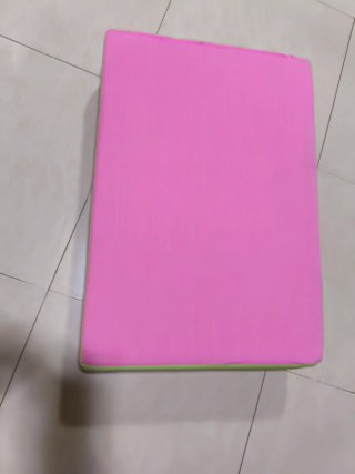 Colchoneta plegable, a dos caras rosa y verde