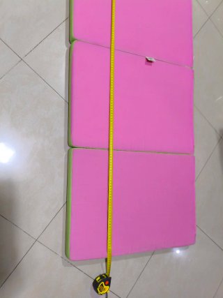 Colchoneta plegable, a dos caras rosa y verde