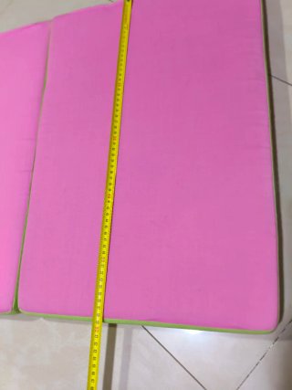 Colchoneta plegable, a dos caras rosa y verde