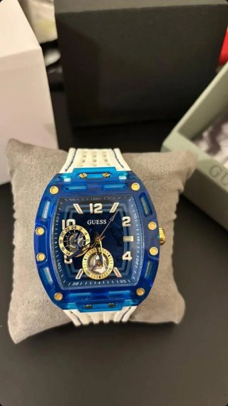 Reloj Guess Azul y Blanco Transparente