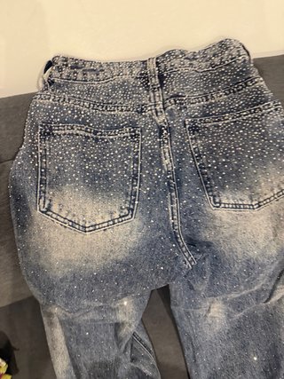 Pantalones vaqueros con pedrería Talla XS