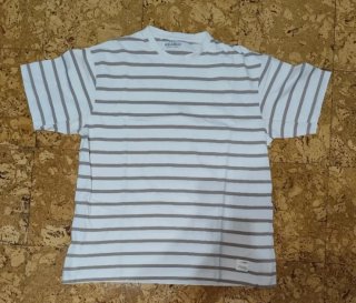 Camiseta Pull and Bear Rayas Beige y Blanca
