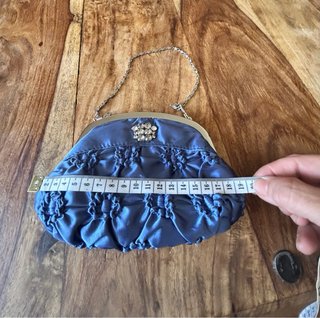 Bolso de fiesta BDBA azul con pedrería