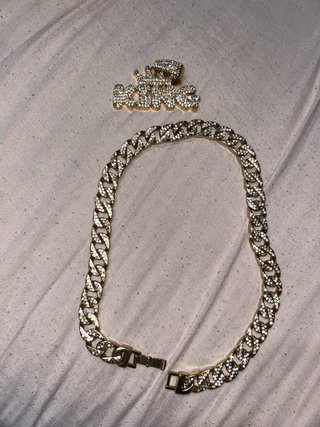 Collana Cuban Chain con ciondolo KING