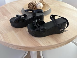 Sandalias de plataforma negras mujer sin estrenar