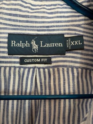 Camisa Ralph Lauren Rayas Azul y Blanca