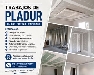 Montador de Pladur. Especializado en montaje de ta