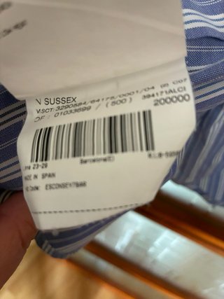 Camisa Burberry Rayas Azul y Blanco