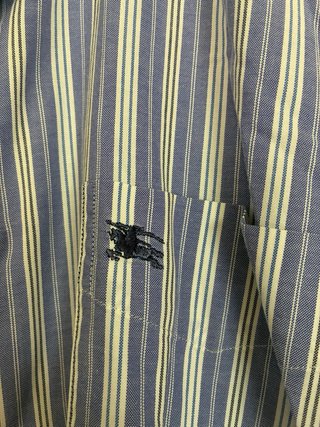 Camisa Burberry Rayas Azul y Blanco