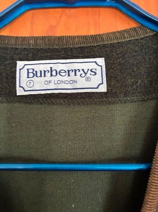 Chaleco Burberry Lana Marrón y Verde