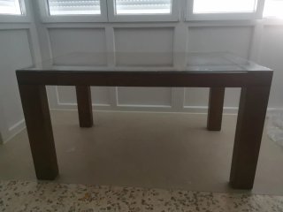 Mesa salón extensible 140-200cm madera y 90de anch