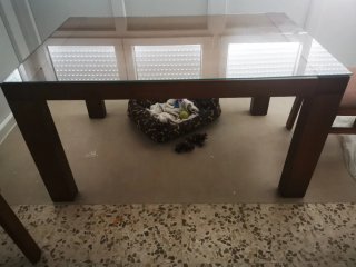 Mesa salón extensible 140-200cm madera y 90de anch