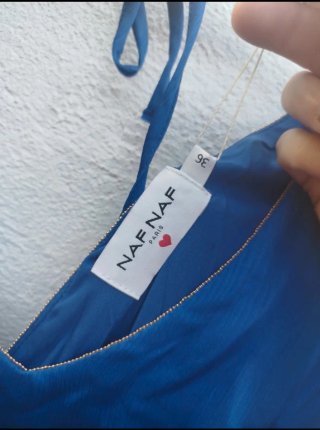 Vestido corto azul Naf Naf Kamila