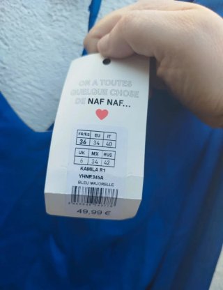 Vestido corto azul Naf Naf Kamila