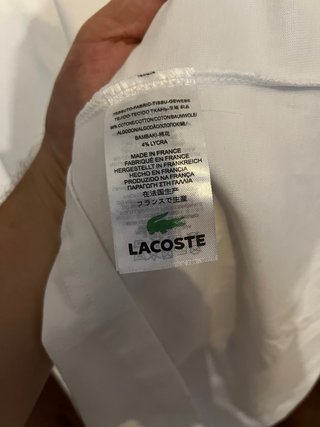 Camiseta Lacoste Blanca Talla xxl lo compo sin uso