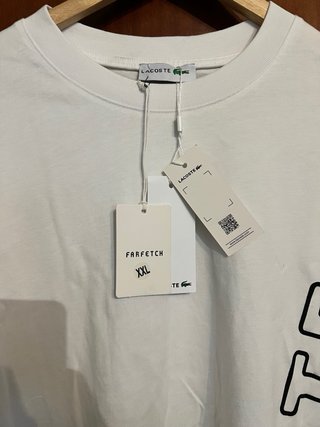 Camiseta Lacoste Blanca Talla xxl lo compo sin uso