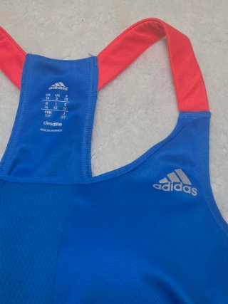 Camiseta Adidas Climalite Talla S Azul Naranja