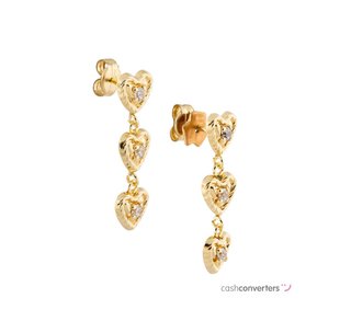 pendientes oro 18k con piedra