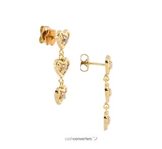 pendientes oro 18k con piedra