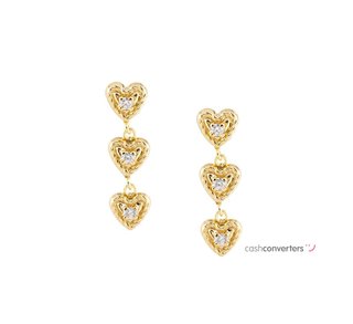 pendientes oro 18k con piedra