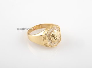 sello oro 18k con piedra con circonita t. 22 (19,74 mm)