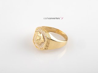 sello oro 18k con piedra con circonita t. 22 (19,74 mm)