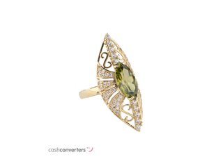 anillo oro 18k con piedra con circonita t. 18 (18,47 mm)